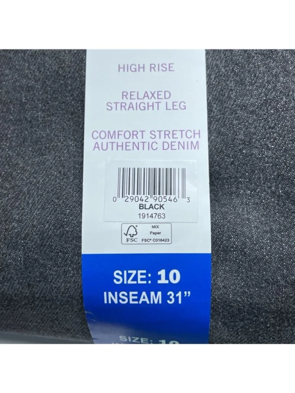 NWT Gloria Vanderbilt Women's 14 Amanda Relaxed Straight Jeans High Grey  F1213